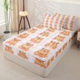 thumbnail image 2 of Homewish Flower Capybara Zipper Full Size Comforter Sets with Fitted Sheet and 2 Pillowcases for Kid, Buffalo Plaid Zipper Bedding Set, Pink Reversible, 4pcs, 2 of 6