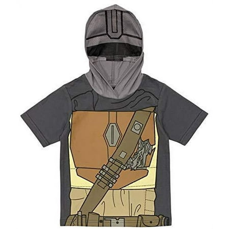 Star Wars Boys' Mando Hooded T-Shirt with Mask (Toddler Boys & Little Boys)