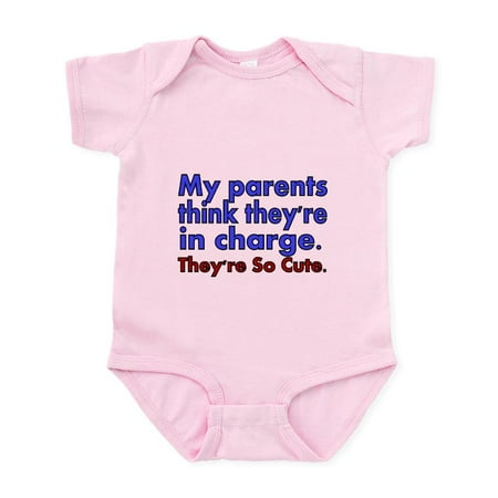 

CafePress - My Parents Think Theyre In Charge Body Suit - Baby Light Bodysuit Size Newborn - 24 Months