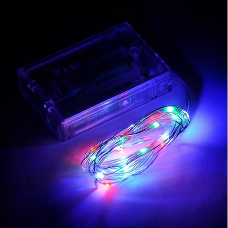 Non Greasy Light - 20 LED Fairy String Light Battery Operated Copper Wire, Multicolor Non Blinking