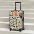 thumbnail image 5 of Uemuo Coffee Makers Macaroons Chocolate Printed Washable Luggage Cover - Fashion Suitcase Protector Fits 18-32 Inch Luggage -Small, 5 of 9