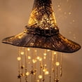 thumbnail image 3 of Brainybites Lighted Witch Hat Hanging Chime Halloween Decor Outdoor Porch LED, 3 of 10