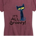 thumbnail image 3 of Pete The Cat - It's All Groovy - Women's Short Sleeve Graphic T-Shirt, 3 of 6