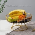 thumbnail image 4 of Frutero Redondo De Gran Capacidad, Bandeja De Frutas De Hierro Resistente Y Duradera, Superficie Lisa, Diseño Hueco, Multiusos, Material De Hierro De Vidrio, Para, 4 of 7