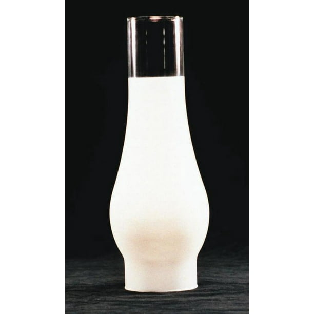 Frosted Glass Lamp Chimney, Replacement Hurricane Globe Measures 2 5/8