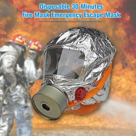 Disposable Fire Mask Emergency Mask 30 Minutes Self-life-saving Respirator Gas Mask Smoke Toxic Filter Oxygen (Best Mask For Fire Smoke)