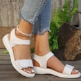 thumbnail image 5 of Summer Women's Comfortable Walking Sports Slides Sandals Casual Lightweight Non Slip Shoes Breathable Soft Wedges Open Toe Orthopedic Arch Support Ankle Strap Beach Sandals, 5 of 7