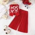thumbnail image 5 of AINIYS Girls Sleeveless Square Neck Pullover Flowy Elegant Two Piece Top And Maxi Skirt Set For Special Occasion Beach Holiday Red 7-8Years, 5 of 9