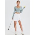 thumbnail image 4 of BALEAF Women's 15" Tennis Golf Skirt High Waisted Athletic Sports Casual Active Skorts with Shorts 3 Pockets White M, 4 of 5