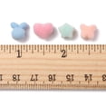 thumbnail image 6 of 40Pcs 4 Styles Flocky Acrylic Bunny Beads Rabbit Head & Butterfly & Heart & Star Mixed Color 8~11x8.5~11x6~8mm Hole: 2.5mm 10pcs/style, 6 of 6