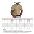 thumbnail image 3 of Camiseta de verano con cuello en V para hombre de gimnasio con bolsillo de algodón elástico suave transpirable Fitness camisa de manga corta para hombre, 3 of 4