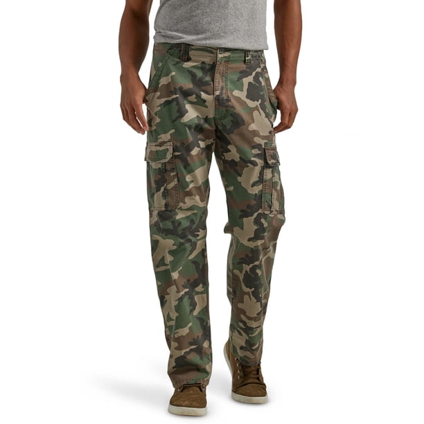 Pantalón cargo Wrangler Authentics de ajuste relajado, camuflaje verde