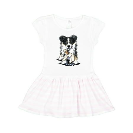 

Inktastic Tri-Color Border Collie Gift Toddler Girl Dress