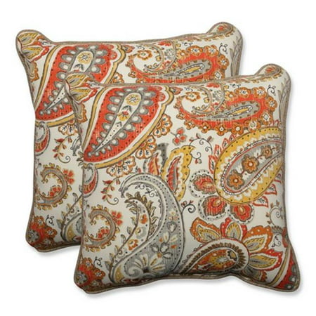UPC 751379593623 product image for Pillow Perfect 593623 Indoor-Outdoor Hadia Sunset Throw Pillow, Off-White, 18.5  | upcitemdb.com