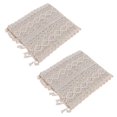 thumbnail image 1 of 2X Elegant Cream Crochet Lace Macrame Table Runner with Tassels for Rustic Wedding Decoration and F, 1 of 5