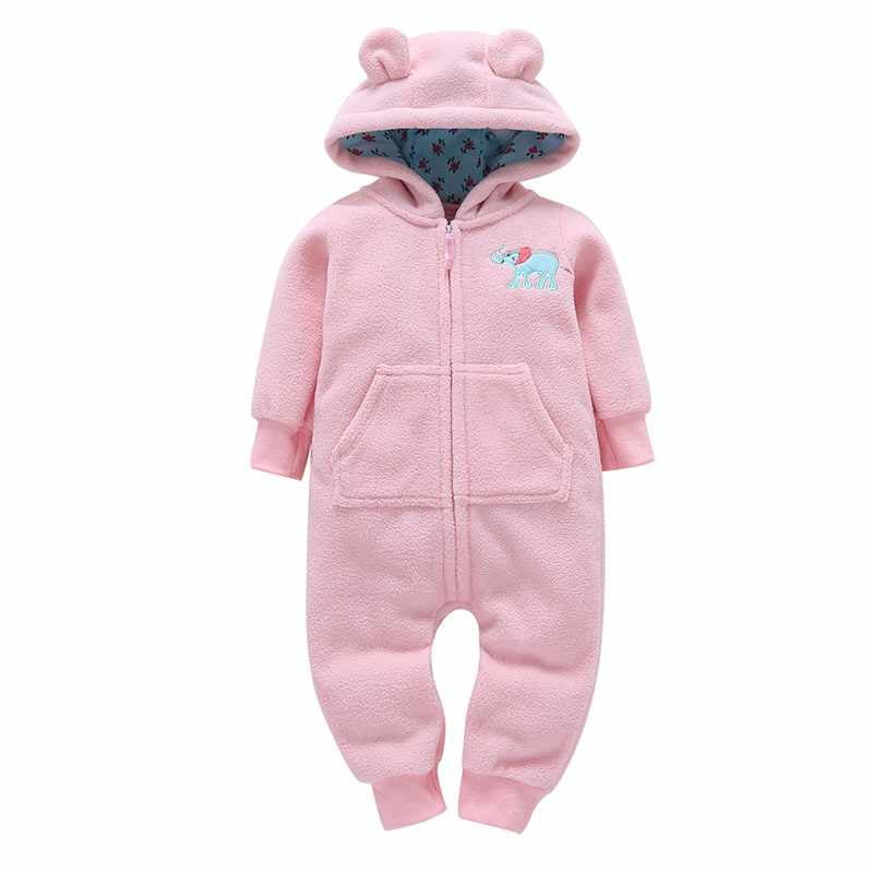 bear hooded fleece jumpsuit