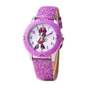 Disney Minnie Mouse Girls' Stainless Steel Time Teacher Watch, 1-Pack