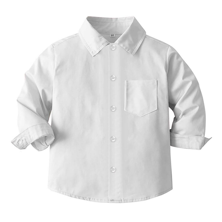 Boys' Button Down Shirts Graduation Shirt White Dress Shirt School Clothes  2-3 Years - Walmart.com