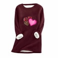 thumbnail image 1 of Birdeem Womens Large Loose Raglan Top Thickened and Velvet Lamb Wool Warm Underlay, 1 of 1