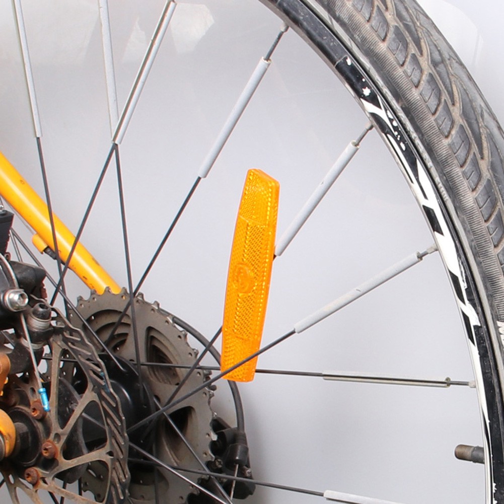 Lot De 12 Clips Réfléchissants Pour Rayons Vélo – Améliore La Visibilité Nocturne – Couleur Jaune