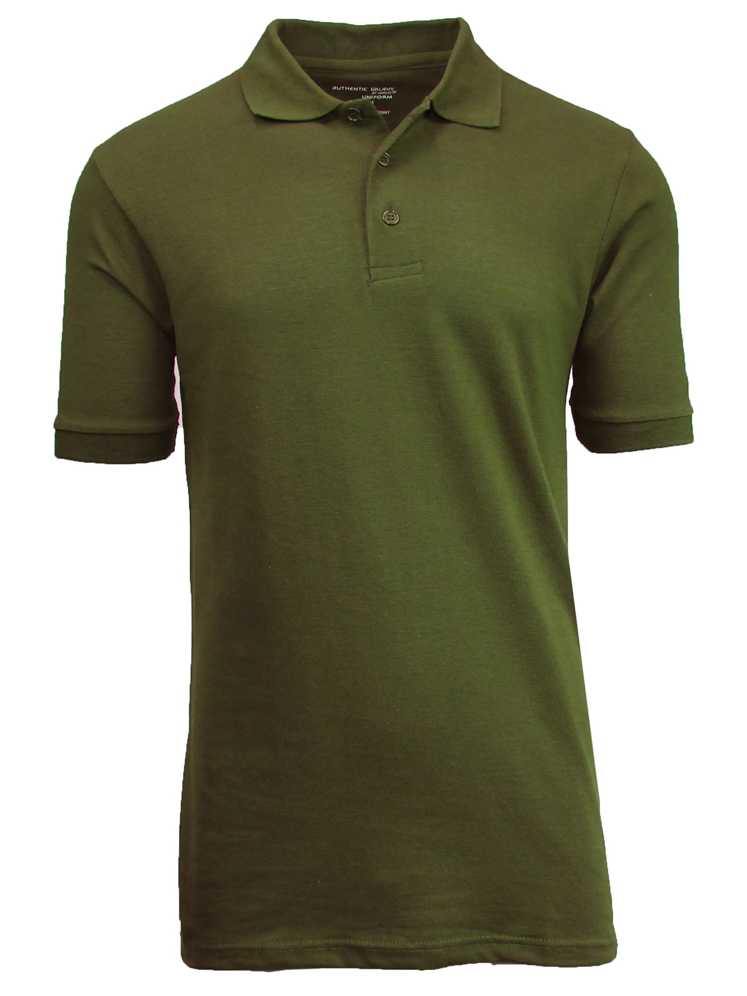 Mens Short Sleeve Pique Polo Shirts Uniform Fitted
