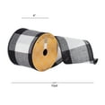 thumbnail image 2 of Vickerman 4" x 10 Yards Black and White Plaid Christmas Ribbon, 2 of 2