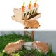 thumbnail image 4 of Comedero de heno para conejos, pesebre de madera, dispensador de comida para conejos, cobaya, estante de heno para jaula, conejitos, Chinchilla,, 4 of 9