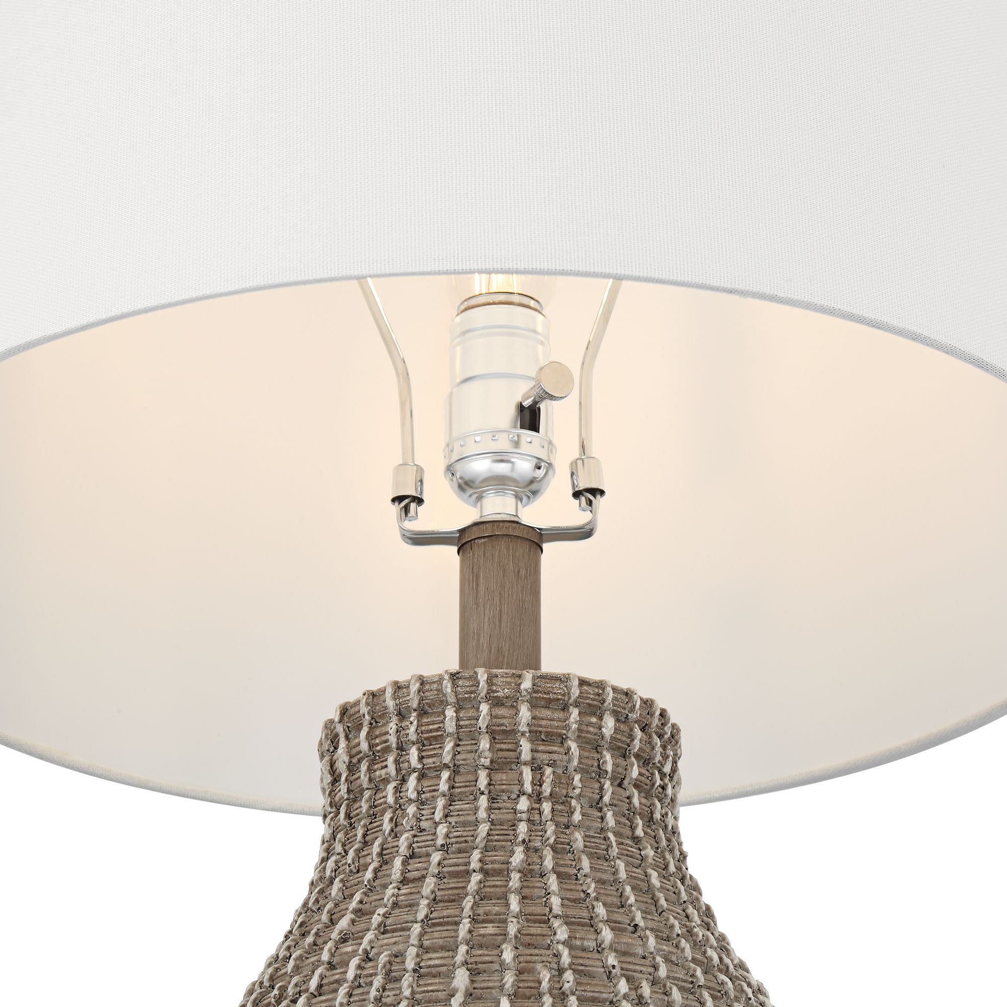 360 Lighting Lara 28" Tall Gourd Farmhouse Rustic Country Cottage Table Lamp Natural Beige Finish Single Living Room Bedroom