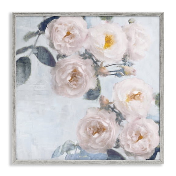 Stupell Industries Shabby Chic Delicate Pink Roses Arrangement Gray Framed Giclee Art, 24 x 24, by Emily Ford