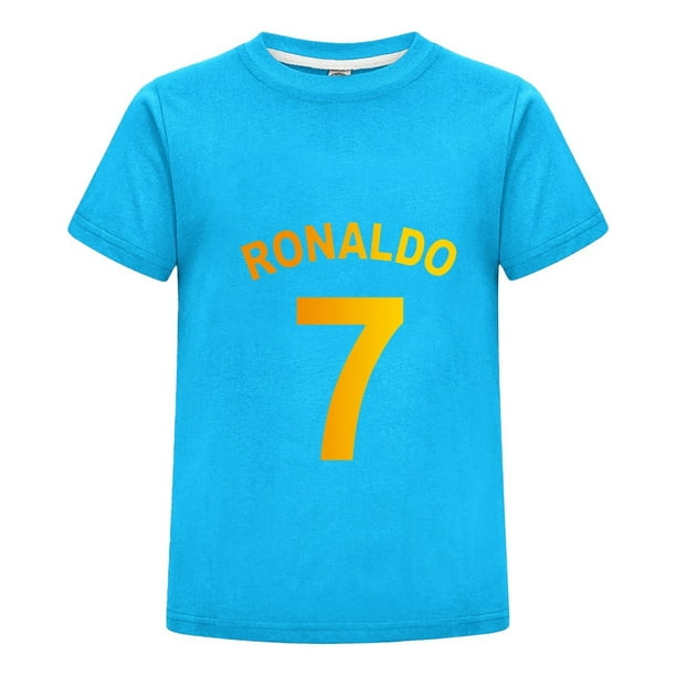 Camiseta Niño Fan Futbol Cristiano Ronaldo | Playera CR7 con Diseño Animado