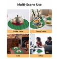 thumbnail image 2 of 15 Inch Round Placemats Set of 4, Retro Green Non Slip Heat Insulation PP Table Mats, Vintage Rustic Plants Trees Lines Pattern Washable Place Mats for Kitchen Dining Party Table Decor, 2 of 7