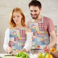 thumbnail image 3 of Pioneer Flower Floral Print Pattern Apron for Women and Men, Cotton Linen Waterproof with Pockets, Adjustable, 33x27 Inch for Kitchen, Gardening, BBQ, Salon, 3 of 6