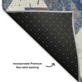 thumbnail image 5 of Addison Rugs Mayfield Premium Machine Washable Transitional Aztec Blue Rectangle Rug, 3' x 5', 5 of 7