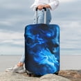 thumbnail image 7 of Gukieu Blue Fire Cool Wolf Print Suitcase Protective Cover, Elastic Zipper Buckle Suitcase Protective Cover, Suitable for Travel, Business Trip-Small, 7 of 7