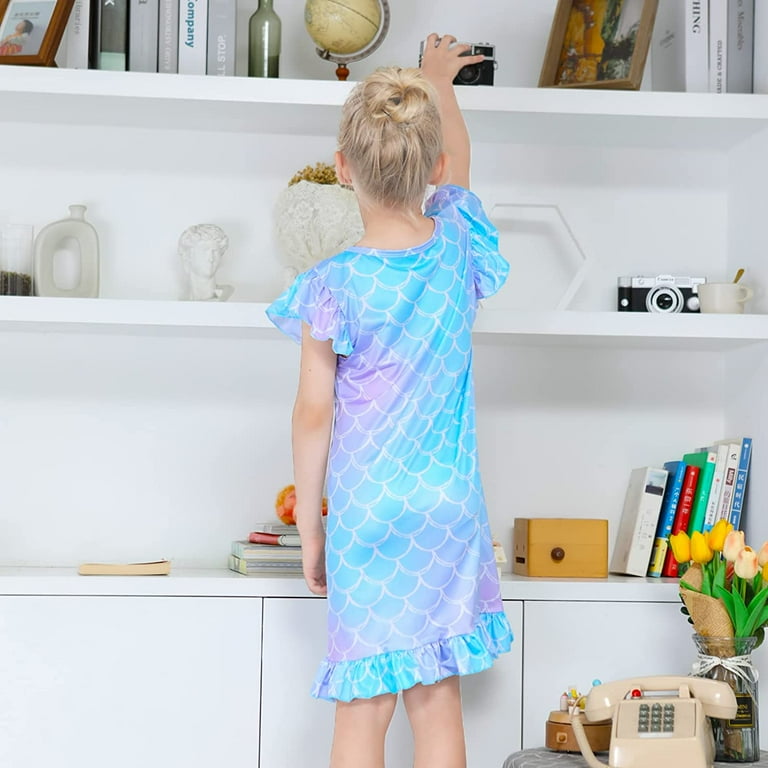 Fiodrimy Girls Nightgowns Unicorn Sleepwear Soft Nightgown Night