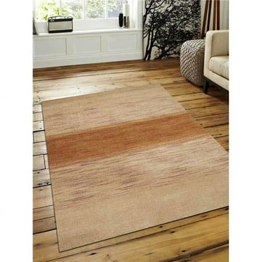 Glitzy Rugs UBSL00215L0001A1 3 x 5 ft. Hand Knotted Gabbeh Wool Contemporary Rectangle Area Rug, Beige
