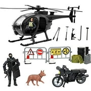 Click N' Play Military SWAT Elite Unit Rescue Helicopter 26 Piece Play Set with Accessories.