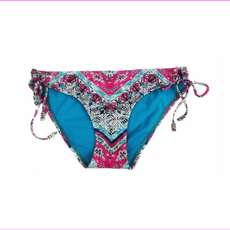 Bar III Solid Side-tie Adjustable Hipster Bikini in Mayan Revival (Xtra-Small)
