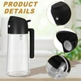 thumbnail image 5 of 570ml 2-in-1 Oil Spray Bottle Olive Oil Dispenser Glass Bottle for Kitchen Air Fryer BBQ Baking Frying Salad with 2 Clean Brush (Black), 5 of 5