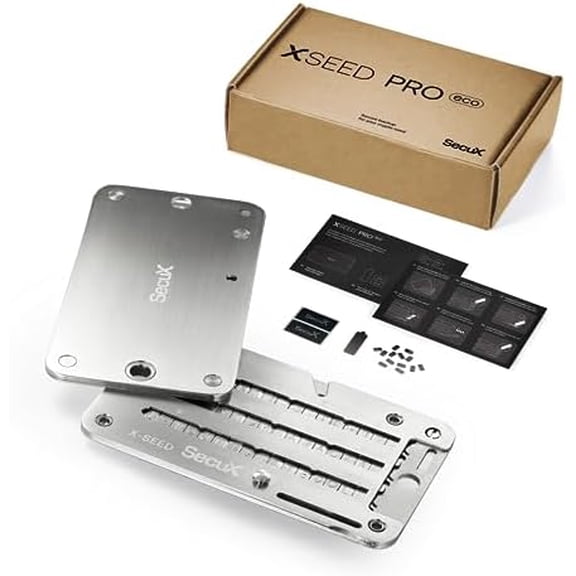 – XSEED PRO Eco - Indestructible Bitcoin Wallet Crypto Seed Storage Steel Plate - Compatible, Ledger, Hardware Wallets$$Tools & Hardware Other
