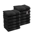 thumbnail image 1 of Casa Platino Paquete de 12 Paños de Baño Suaves y de Secado Rápido, Paños de Baño Negros de 13"x13" - Negro, 1 of 6