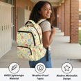 thumbnail image 3 of CHAQLIN Watercolor Tropical Beach Elements Pattern School Bag with Water Resistant Lightweight Backpack, Large Capacity 17 Inch Cartoon School Bag for Back to School Elementary Middle School, 3 of 6