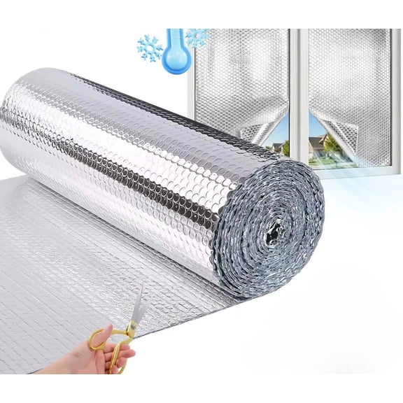 5m/Thermal Insulation Window Sun Blockers Anti Uv Window Film Anti Heat Double Side Aluminum Foam Heat Protection Window Cover