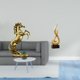 thumbnail image 2 of Estatua Abstracta De Caballo De Fuego Hecha A Mano, Figura De 30 Cm De Alto, Decoración De Mesa, Adorno De Llama De Resina, Escultura De Arte Moderno Para Hoteles, Estanterías, Chimeneas,, 2 of 8
