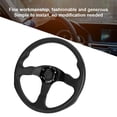 thumbnail image 6 of BIMZUC 14 inch / 350 mm Deep Dish 6 Bolts Racing Sport Steering Wheel, Black PU Leather & Aluminum Alloy Universal Modified Accessory for Car Interior, 6 of 9