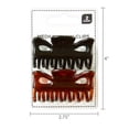 thumbnail image 5 of TUWAFE Medium Claw Clips, Hair Barrettes for Women, Hair Clips for Women Thick Hair, Black and Brown, 2 Count, 5 of 7