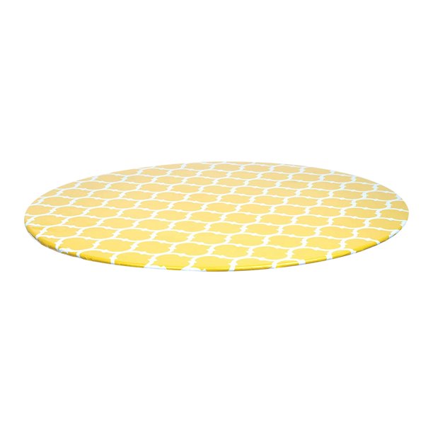 Mantel Impermeable Resistente a Las Cubierta de para Comedor amarillo S Sunnimix mantel de vinilo redondo entallado