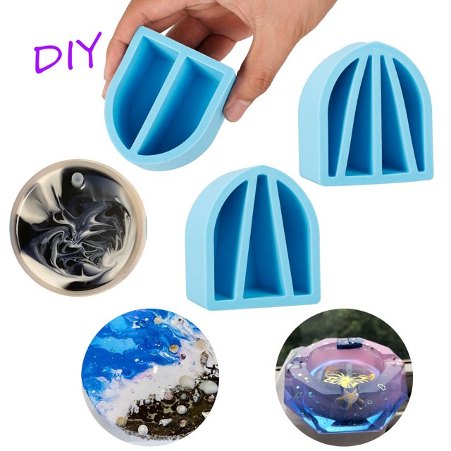 Muyoka Taza de distribución de silicona, taza tonificante antiadherente azul para manualidades de joyería, artes de resina, molde para hacer decoración del hogar Muyoka Hogar