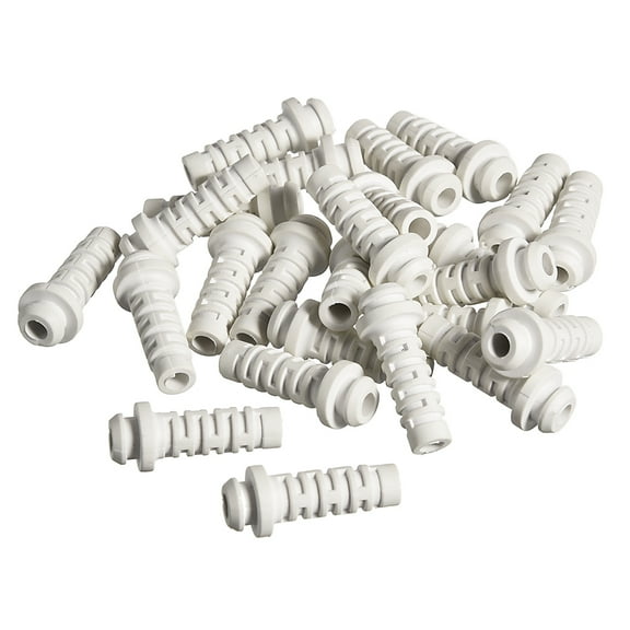 25pcs 4mm Inner Dia Strain Relief Cord Boot Protector Power Tool Hose White