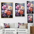 thumbnail image 4 of Designart "Oriental Creation Peachy Floral Display" Asian Floater Framed Wall Art Living Room, 4 of 7